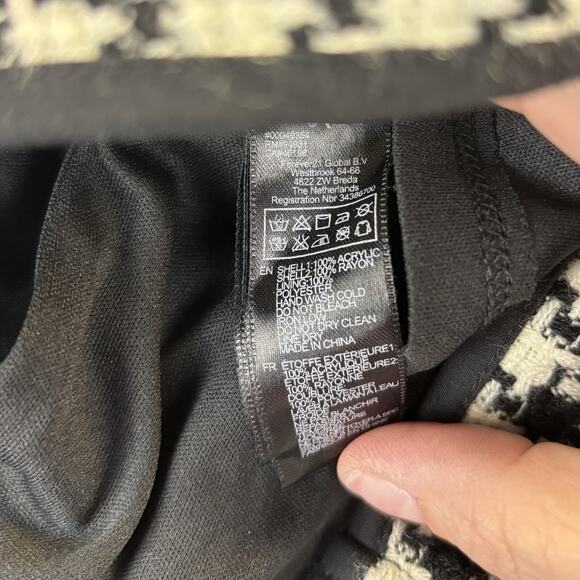 Y2k Houndstooth Mini Skirt Large Academia Preppy Twee Pockets Schoolgirl Lined - Picture 6 of 8